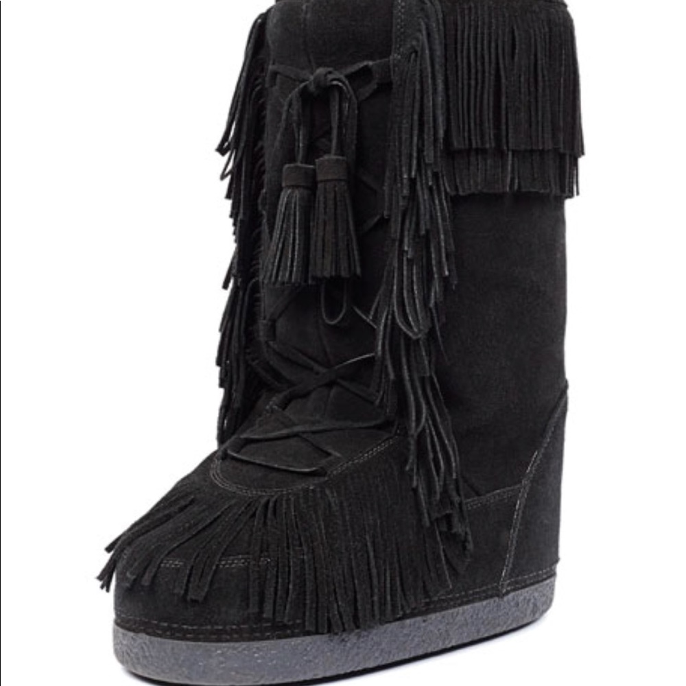 Aquazzura Boho Karlie Boots Black Size 7 like Moon Boots